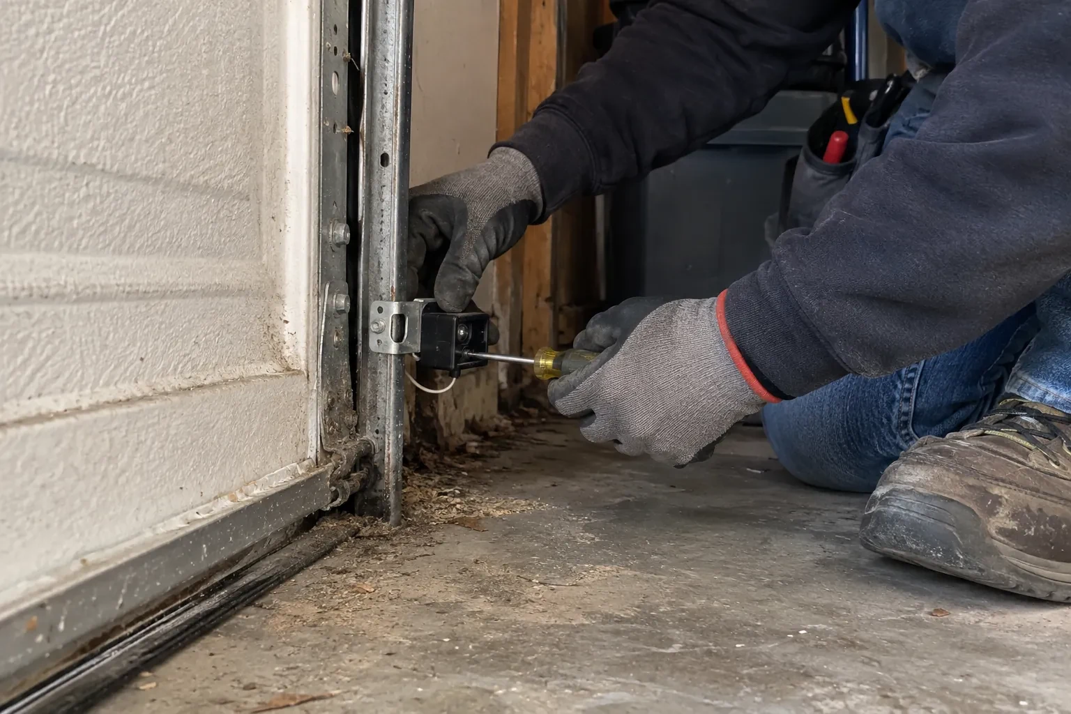 Illustrative garage doors scene — Photo-Eye Sensor Alignment or Replacement, New Tecumseth